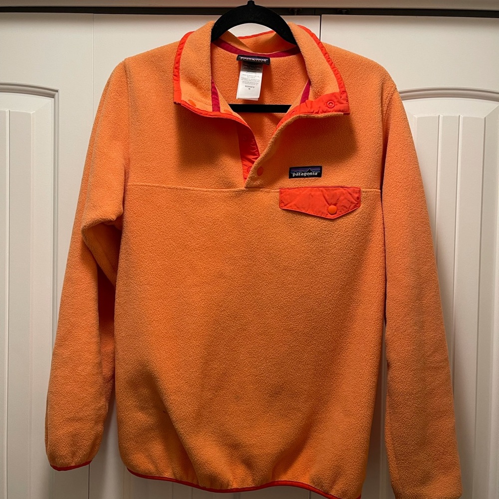 Orange Patagonia fleece